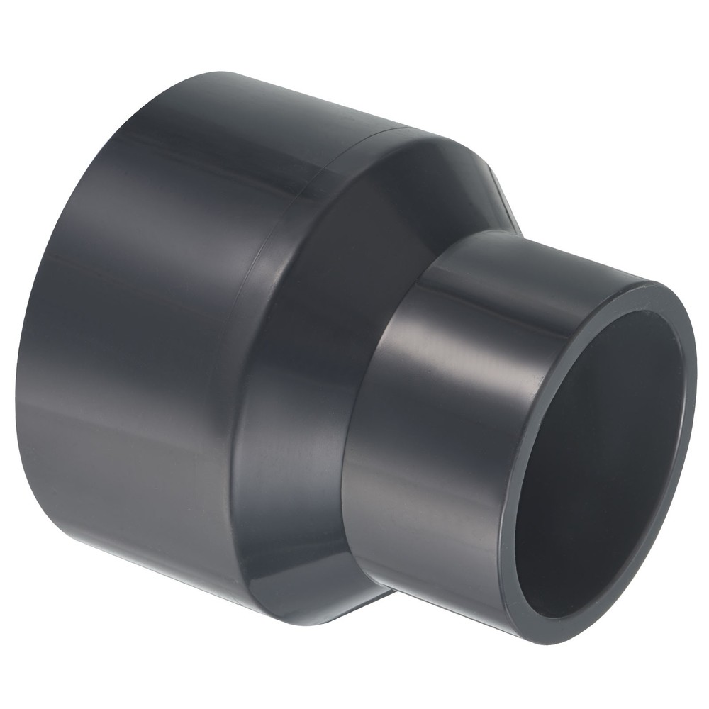 PVC Reducer Pipe Fitting 3.5x2.5" Socket Coupling Adapter Connector, Grey
