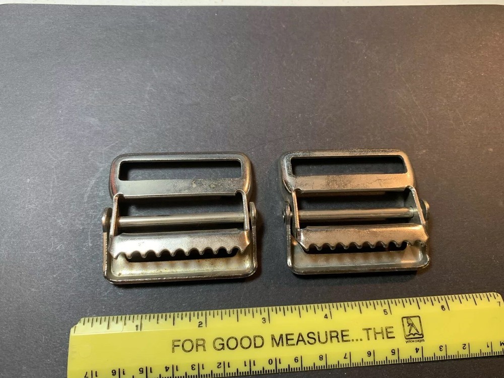 2" Web Strap *PIVOTING RELEASE BUCKLE* Heavy Duty Metal with Teeth