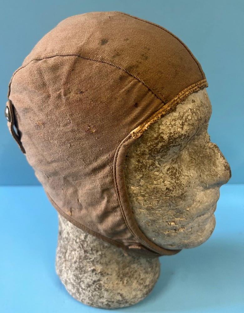 VINTAGE SUMMER FLYING HELMET W/CHIN STRAP
