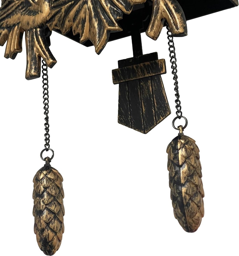 Battery-Powered Cuckoo Clock - Adjustable Volume Flapping Bird & Vintage Style