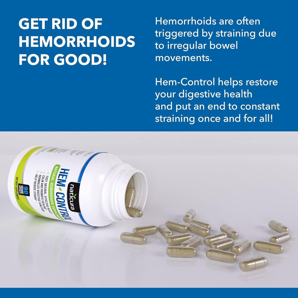 Hem-Control - Fast Effective Hemorrhoid Treatment Supplement - Powerful Formula