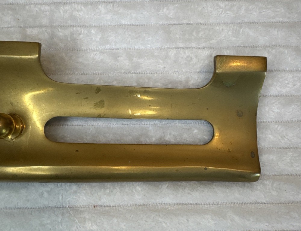 Vintage Solid Brass Fire Grate Front Fret Fireplace Guard Approx 15.5" Width