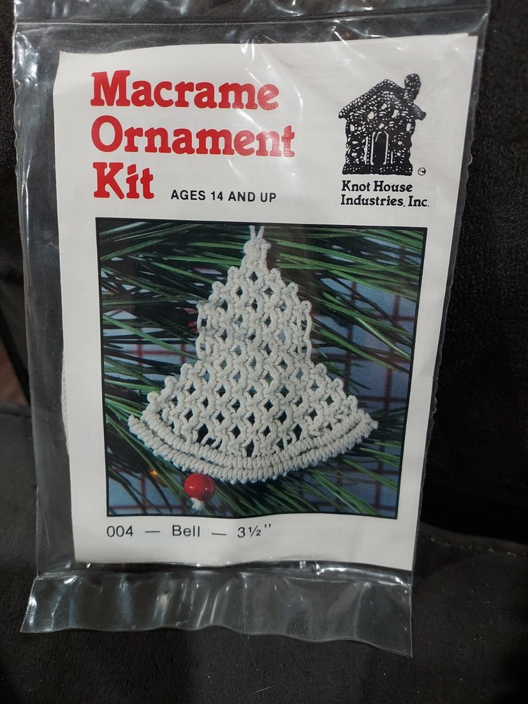Vintage Knot House Macrame Ornament Kits 1 Remaining Bell
