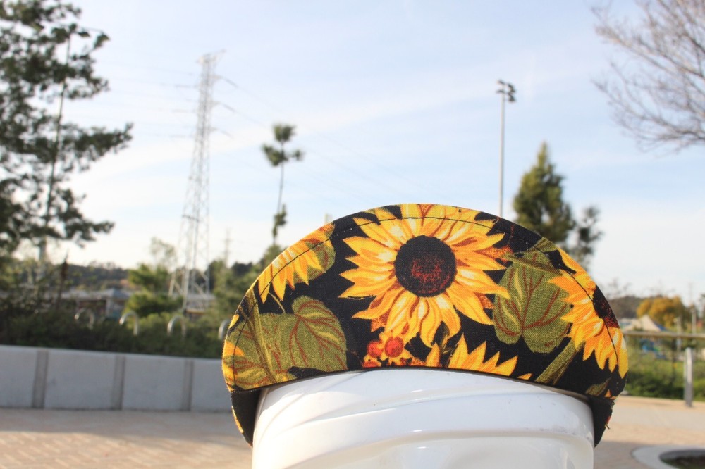 SUNFLOWER CYCLING CAP 4 PANEL handmade in USA