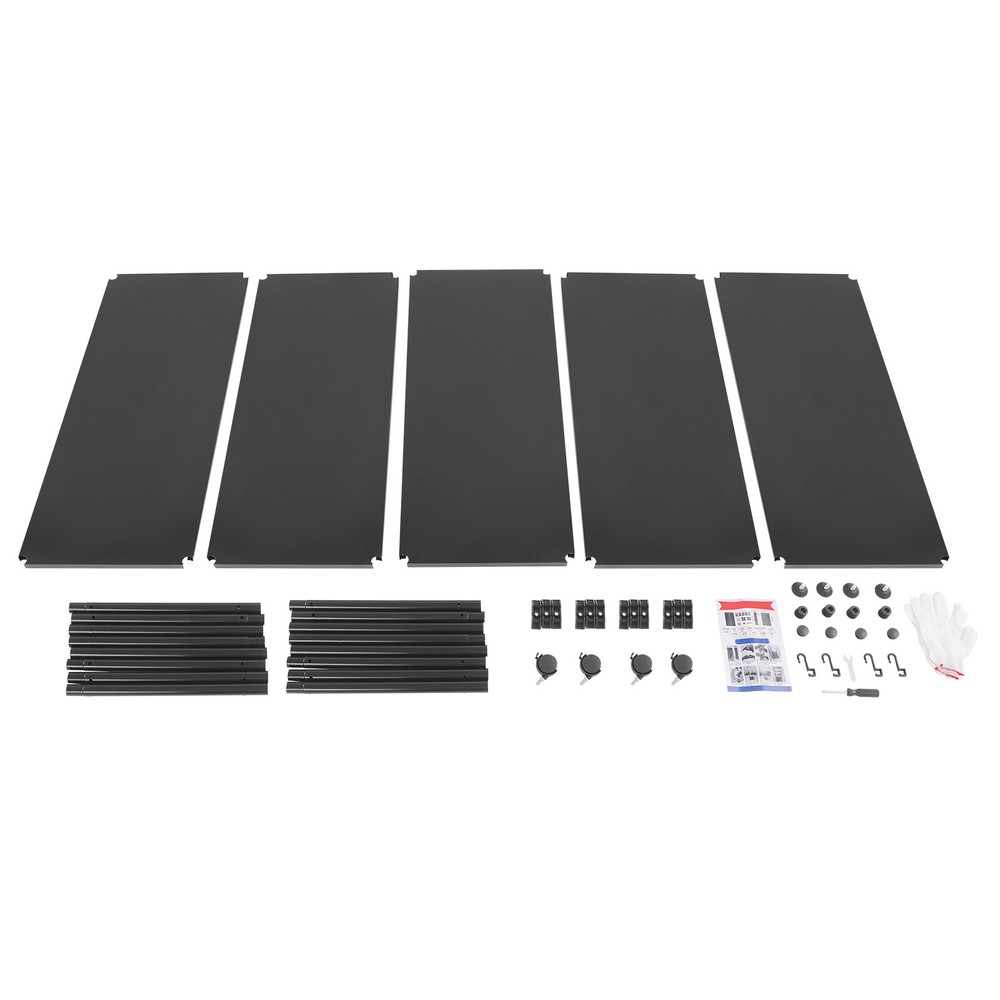 Adjustable Kitchen Storage Rack with Wheels, Storage Rack, 5 Tier Storage Rack