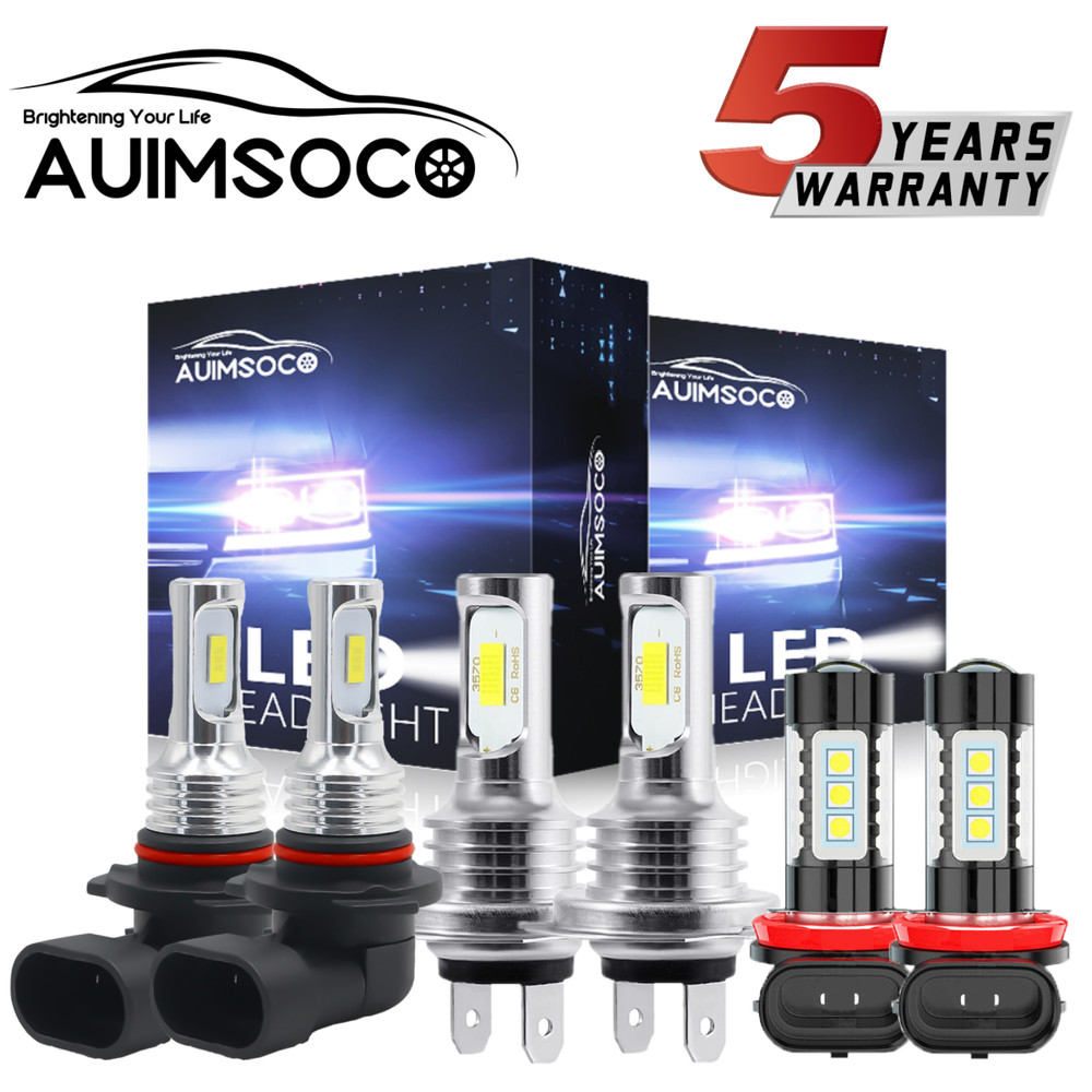 For Subaru Outback 2010-2014 Combo LED Headlight High Low Beam + Fog Light Bulbs