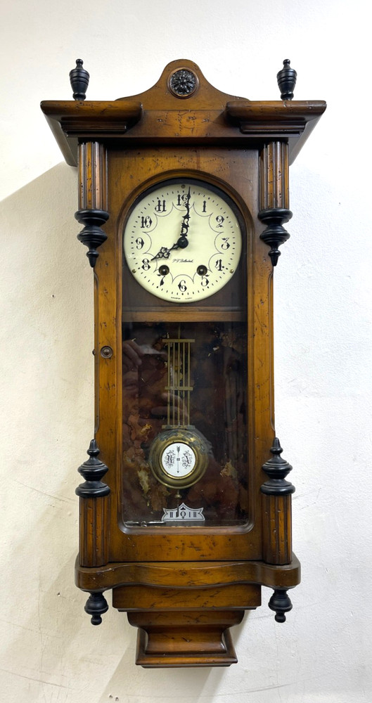 Antique  P F Bollenback Wall Regulator *