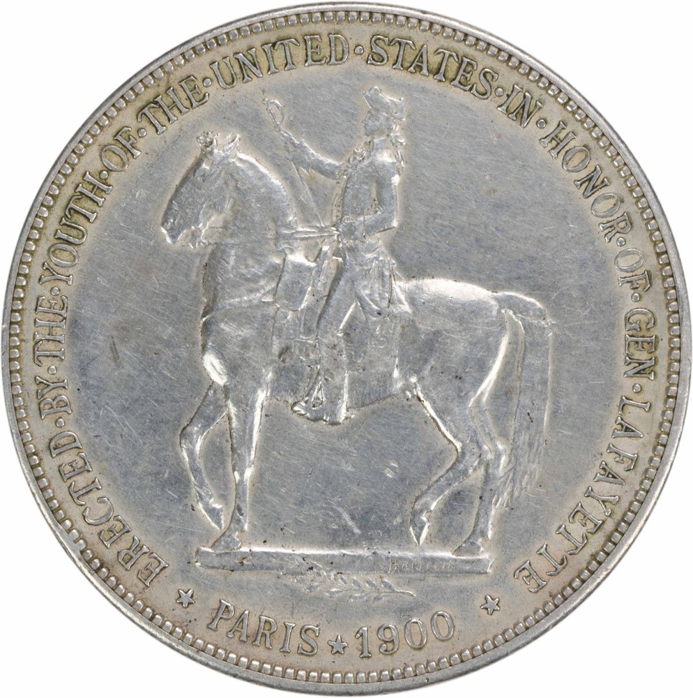 1900 Lafayette Commemorative Silver Dollar EF Uncertified #218