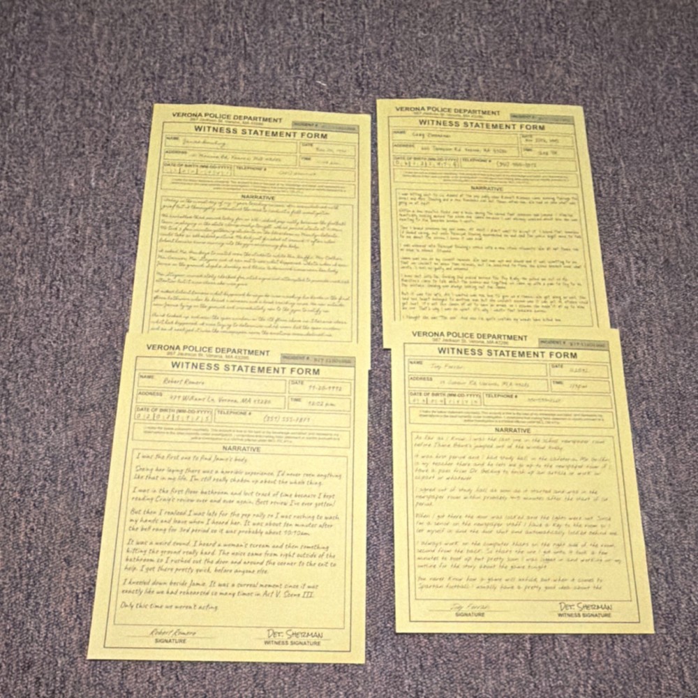 Unsolved Case Files Jamie Banks Murder Mystery Game Cold Case Evidence Documents