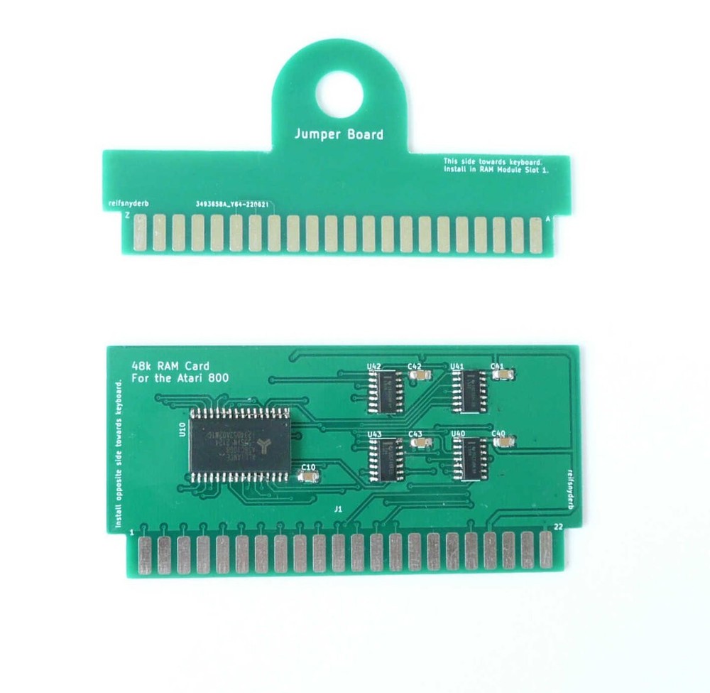 Atari 800 48k Memory Upgrade -- No soldering required!