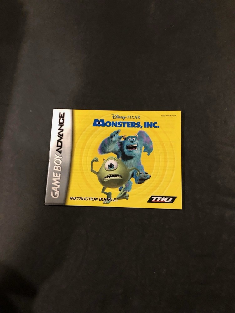 Monsters inc gba Manual only