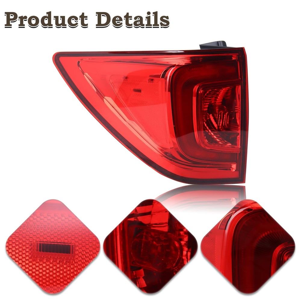 KAMDKI Left Driver Side LED Outer Tail Light Fit for 2016