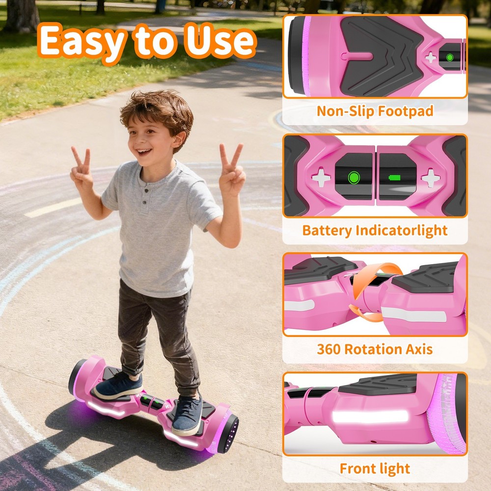Commugo Electric Hoverboard Bluetooth Speaker Scooter Hoverboard for Kid UL 2272