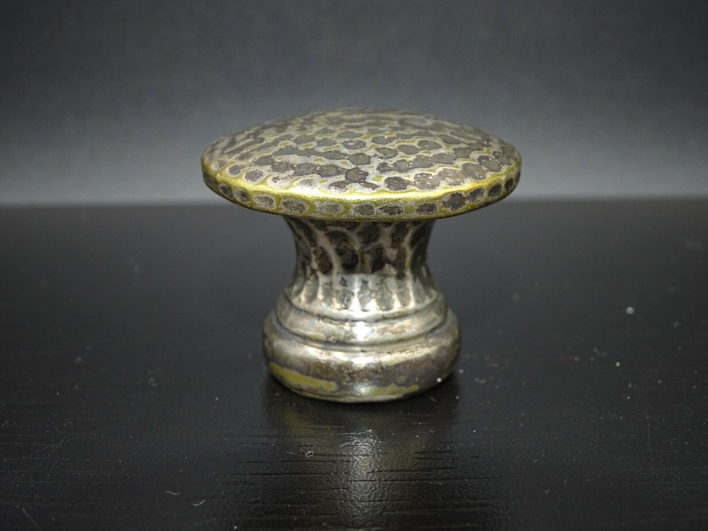 X77⭐⭐ Vintage Wine Stopper Cork Silver Plated Hammered