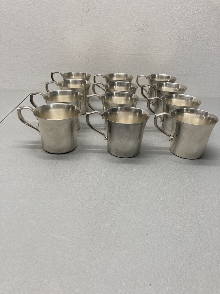 12 Wallace Silver Co. Silverplate Punch Bowl CUP CUPS 6 oz. Approx