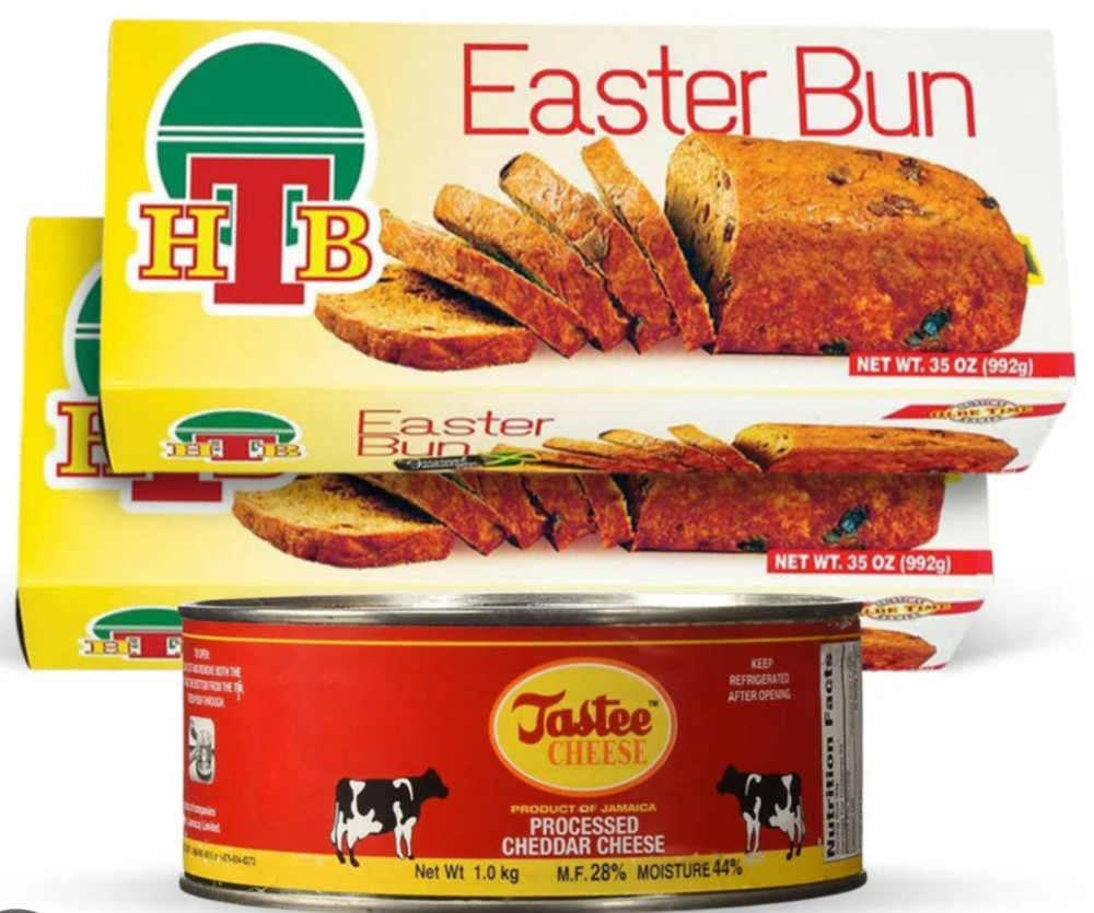 HTB Jamaican Easter Spice Bun & Tastee Cheese Combo