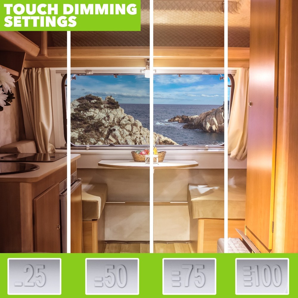 21'' RV LED Interior Ceiling Dome Light 12V W Touch dimmer Switch Camper 2000LM