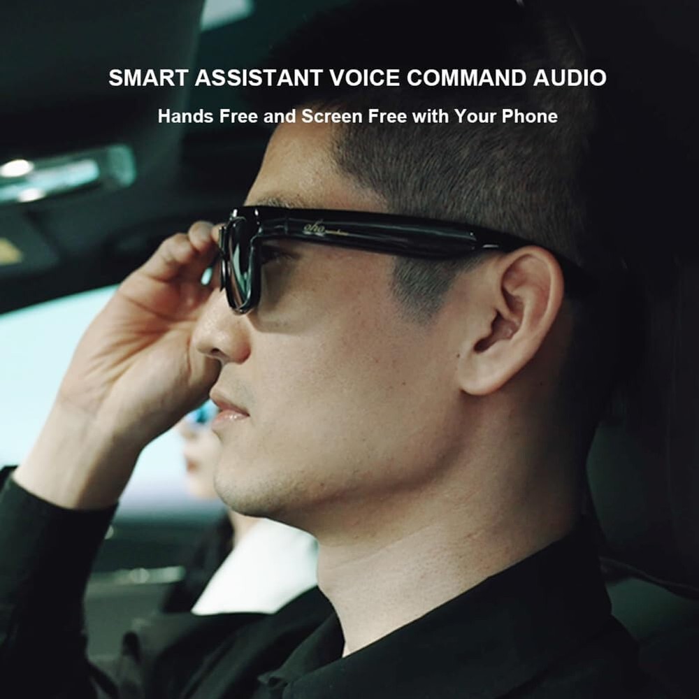 🔥OhO Bluetooth Sunglasses Voice Control Open Ear Style Smart Glasses - Black🔥