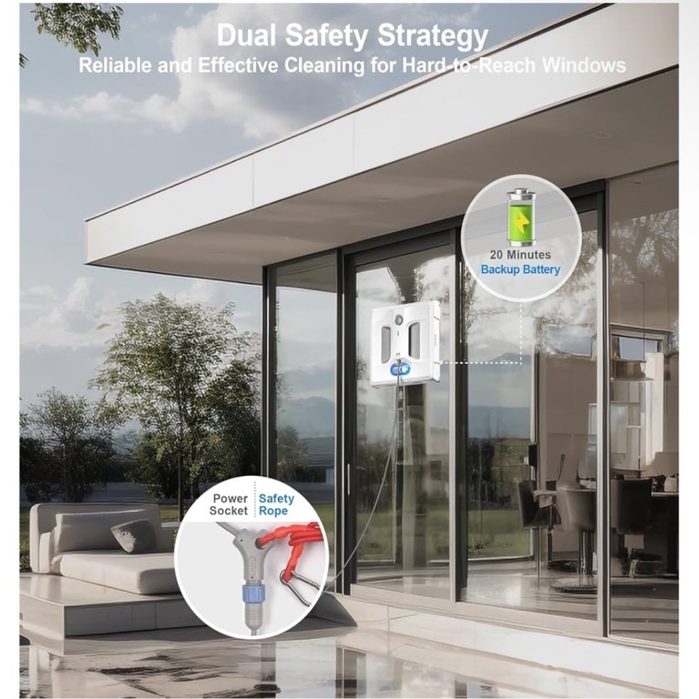 HUTT A1 Automatic Window Cleaning Robot Smart AI Navigation Remote Control