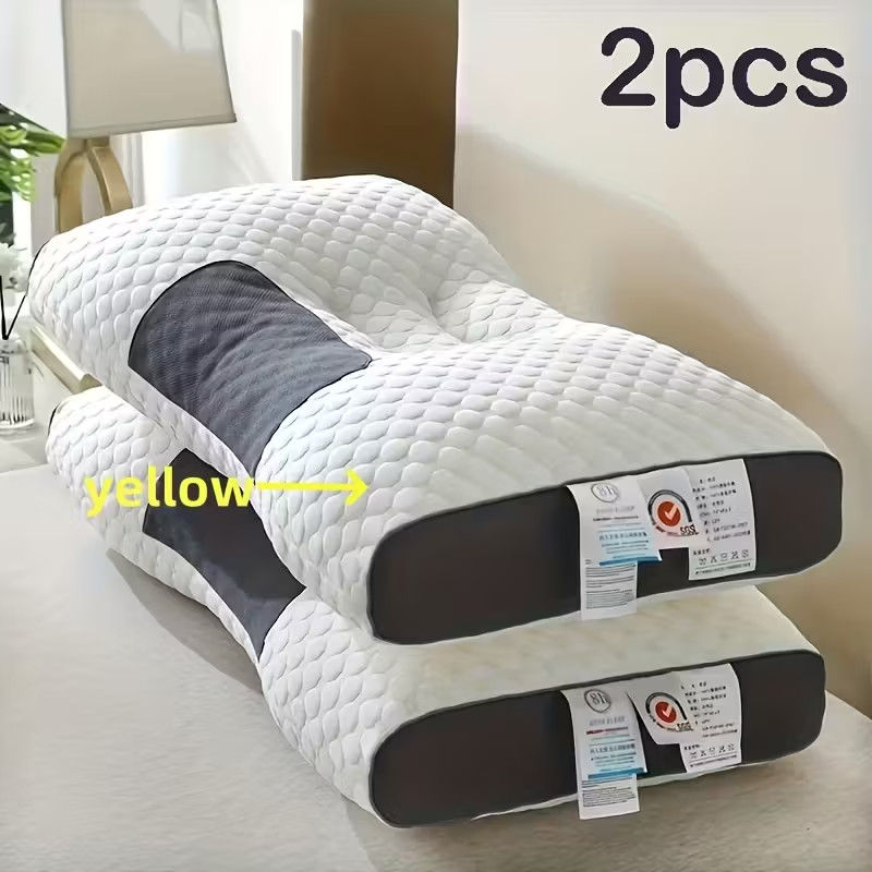 1/2 Pcs Ergonomic Neck Pillow Help Massage Soft Adjustable Sleeping 100% UPGRADE