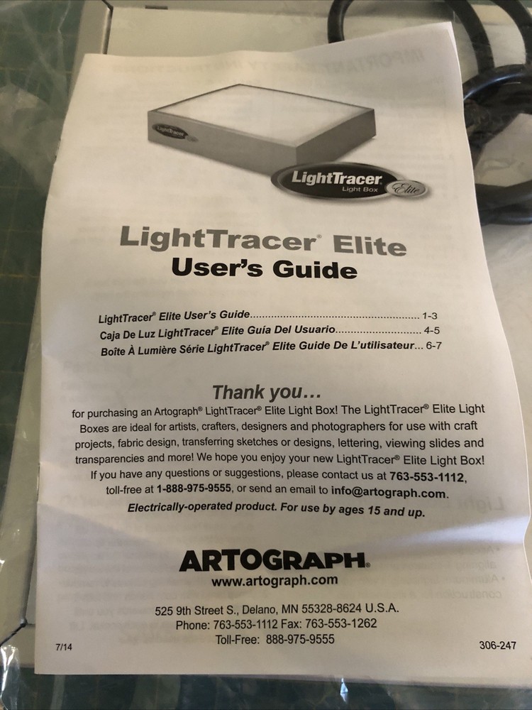 Light tracer Elite Light Box By Art O Graph