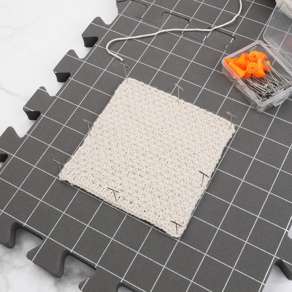 GBtroo Blocking Mats for Knitting[9-Pack], Extra Thick Blocking Boards with G...