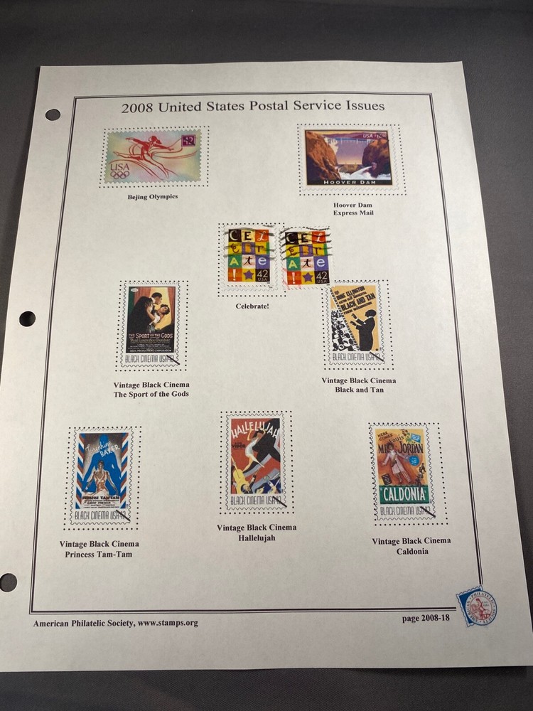2008 United States Postal Issues Collectable Postage Stamps