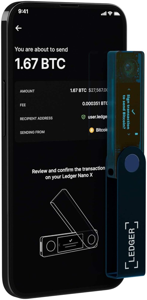 Ledger - Nano X Crypto Hardware Wallet - Bluetooth - Sapphire Blue
