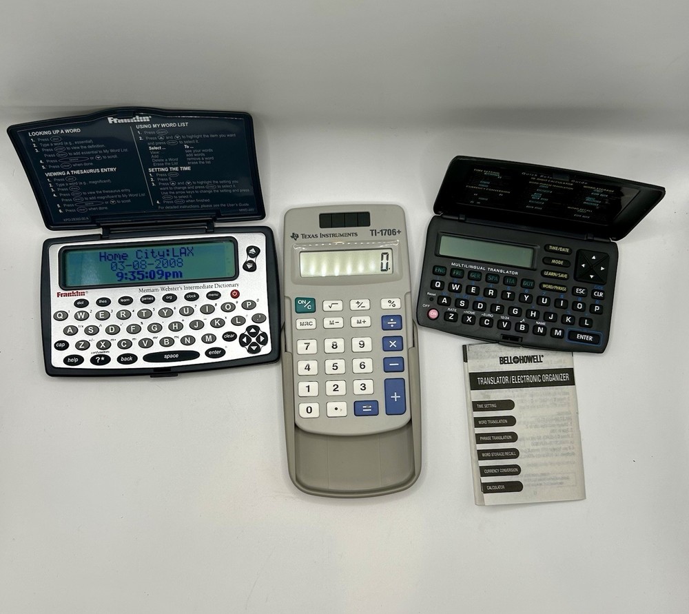 Texas Instruments, Franklin Merriam-Webster  dictionary , Multilingual Translate