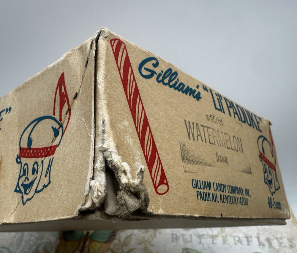 Vintage Gilliam’s “Lil’ PADUKE” Watermelon Candy Stick Box - Empty