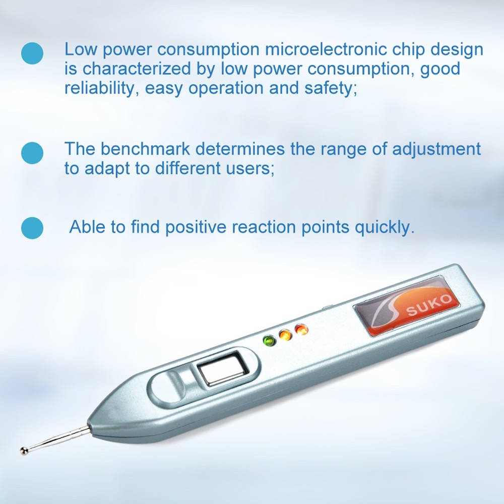 Auricular Points Detector Automatic Ear Detection Pen Warning Sound Acupressure↑