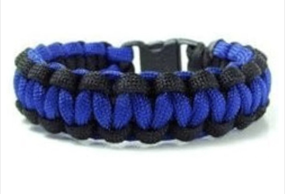 (2) Pack 9" Police Paracord (Thin Blue Line)
