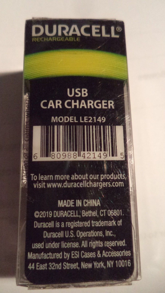 DURACELL MICRO CONNECTOR CHARGE AND SYNC 6FT LE2189 SELLING ALL AS USED