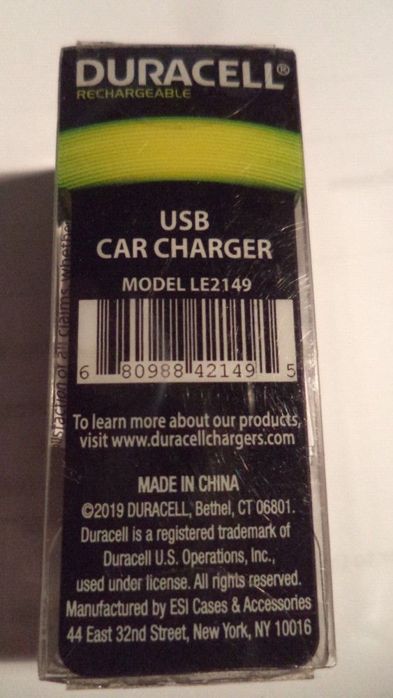 DURACELL MICRO USB CHARGE AND SYNC 3FT LE2177 SELLING ALL AS USED