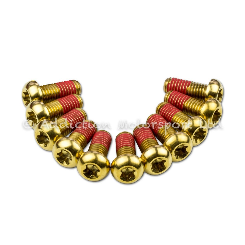 10x Ducati Multistrada 950 Gold Titanium Front Disc Rotor Bolts Threadlock