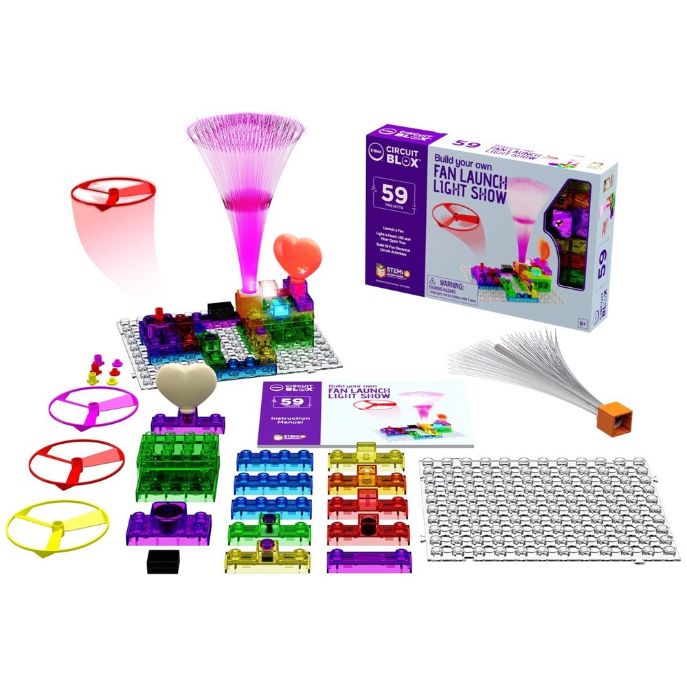 Creative Building Block Fan Launch Circuit Blox STEM Educational Science