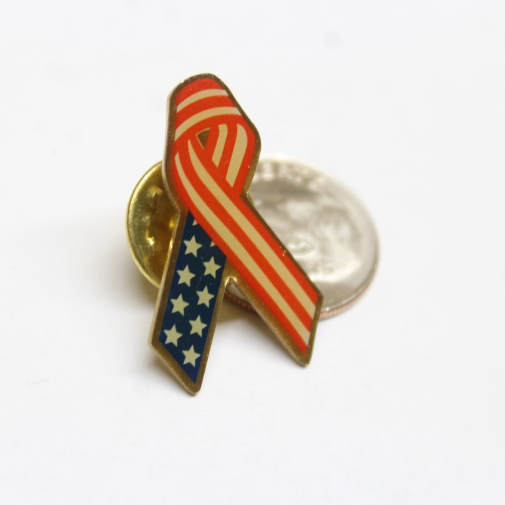 Ribbon US Flag Lapel Pin