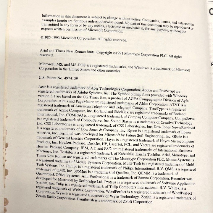 1993 Microsoft Windows Guide System 3.1 for Distribution with Computer Purchase