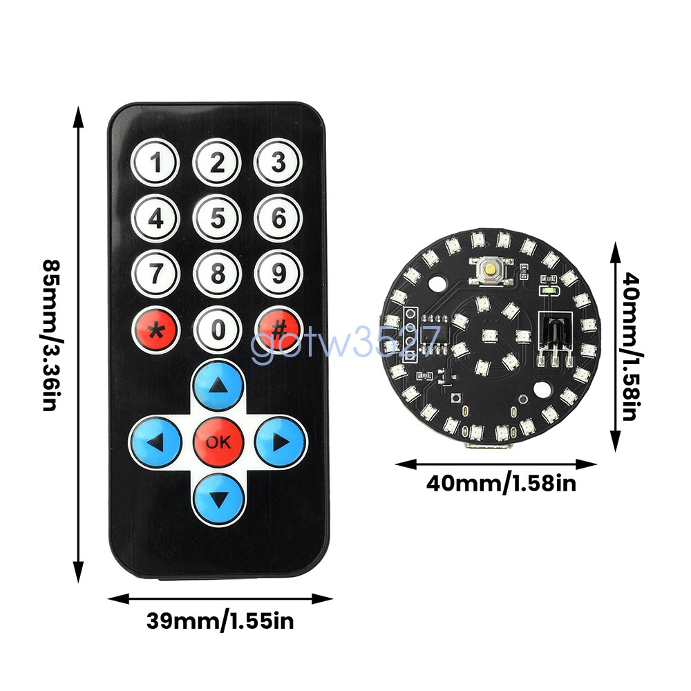 Infrared Remote LED Light 10 Mode DIY Type-C Night Light Infrared Module Light