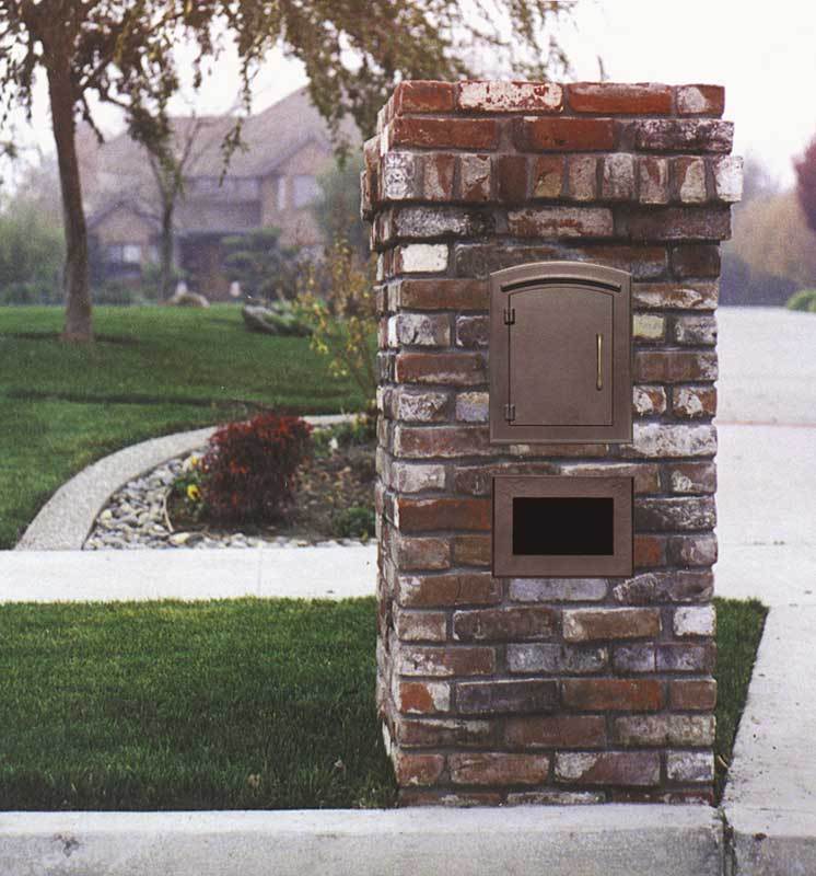 Antique Copper Masonry Mailbox
