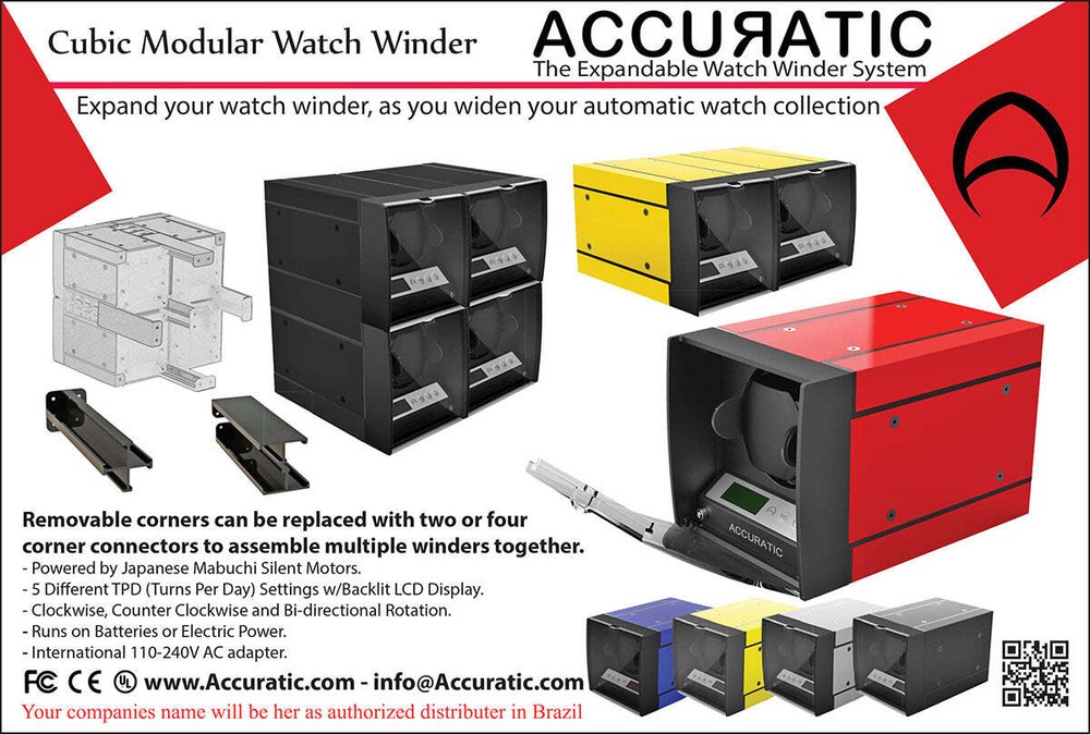 Expandable Automatic Watch Winder w/Digital LCD Display.