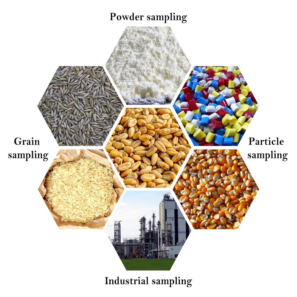 Powder Sampler, Stainless Steel Three Zone Grain Probe Sampler, 20 in.