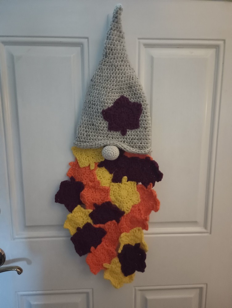Handmade Crochet Gnome Door Decor