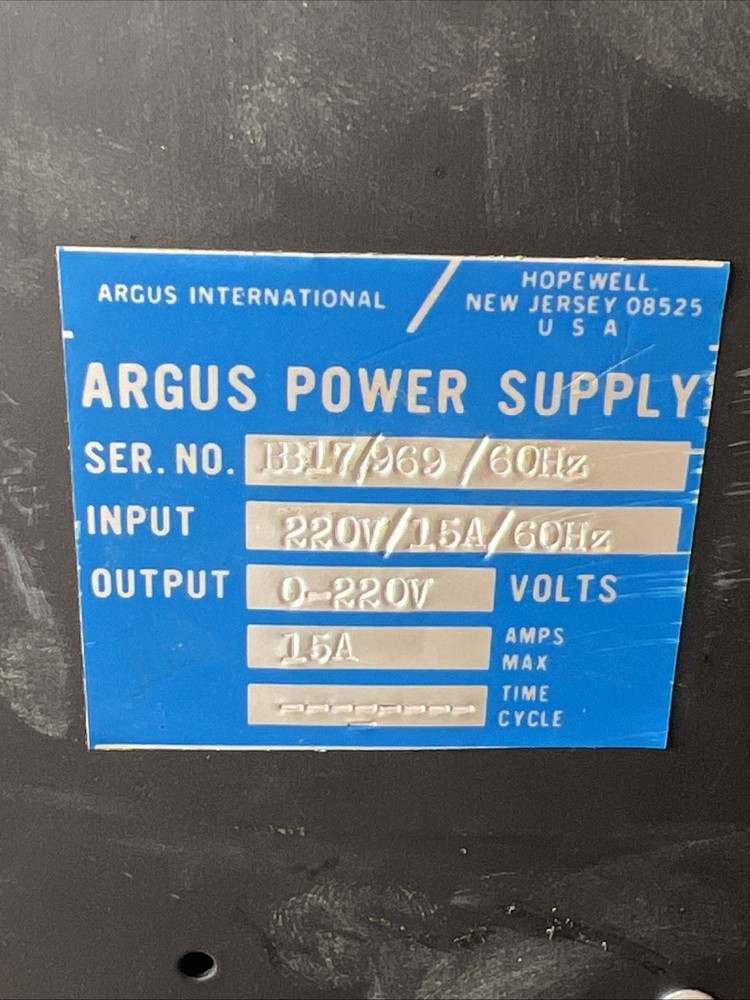 Argus AC Power Supply 0-220 V