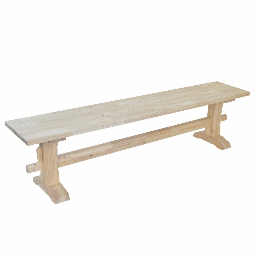 Unfinished Trestle Bench/Pedestal Bench