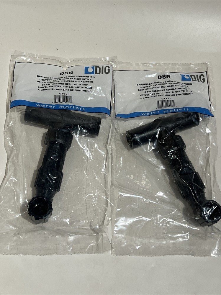 (2) DIG sprinkler riser to drip conversion convert 1/2” sprinkler riser …..