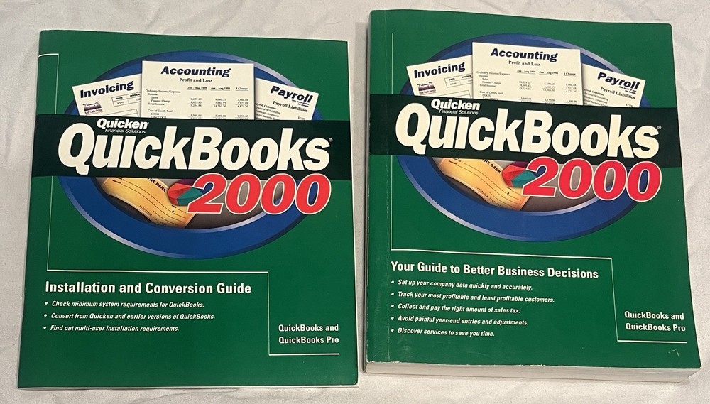 QuickBooks 2000 Software for Windows 95/98/NT w/ Manuals