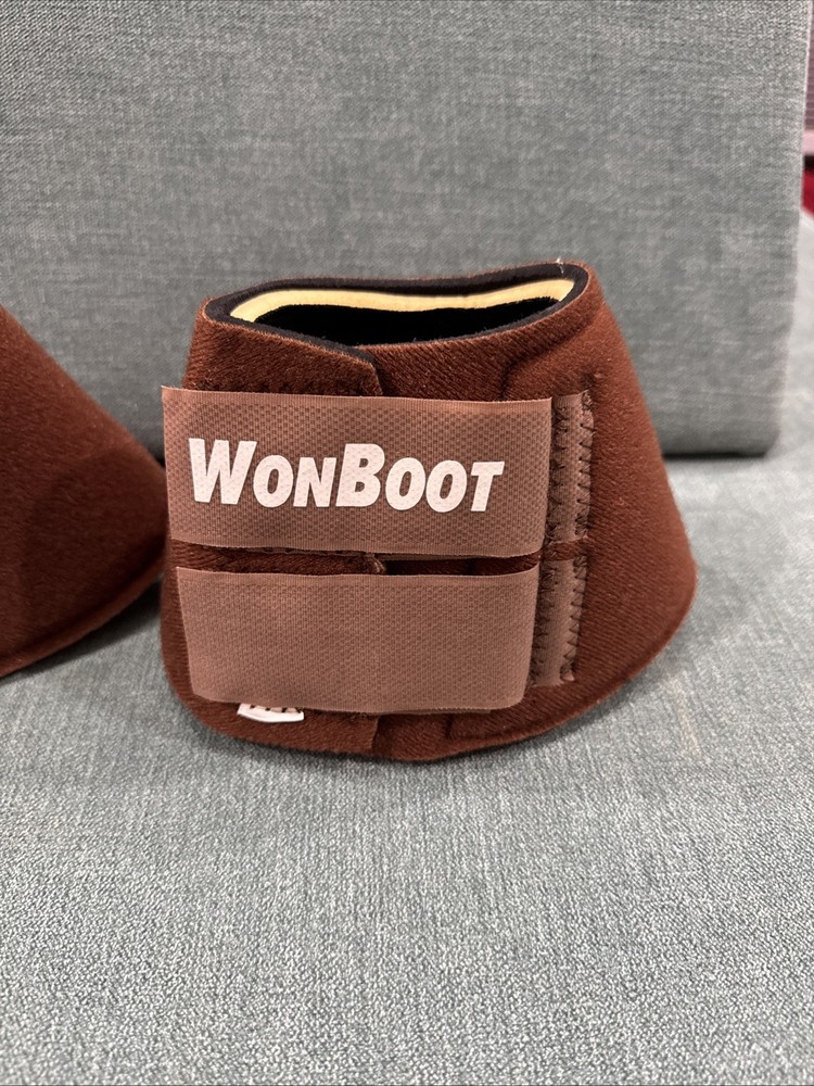 WonBoot Tuff Boot Bell Boots Large L Brown Set/Pair With Mesh Bag - Light Use