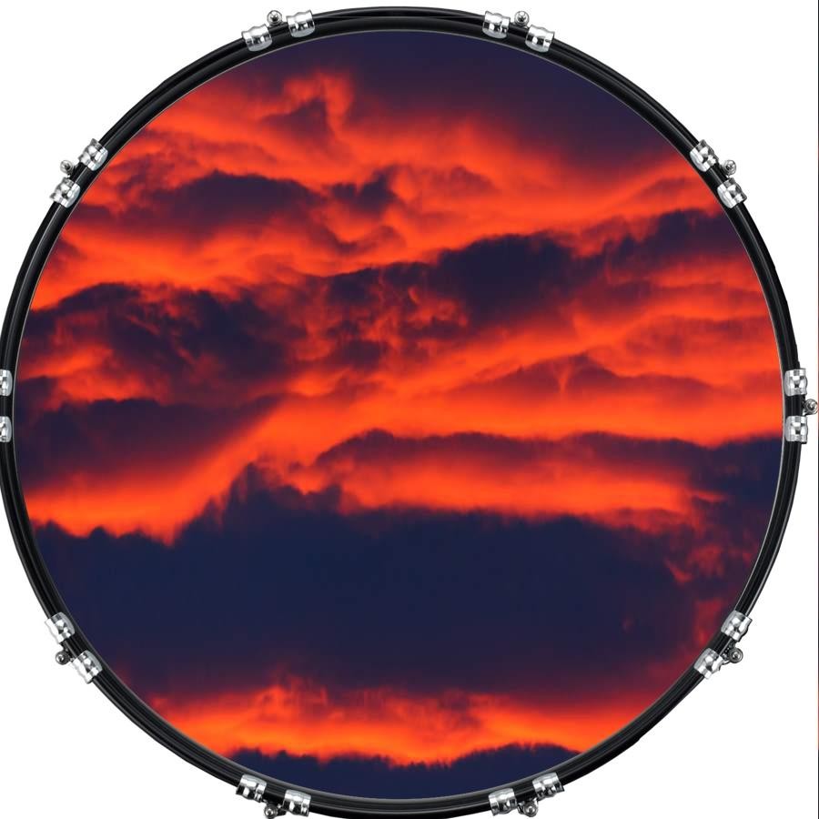 Custom 22" Kick Bass Drum Head Graphical Image Front Skin