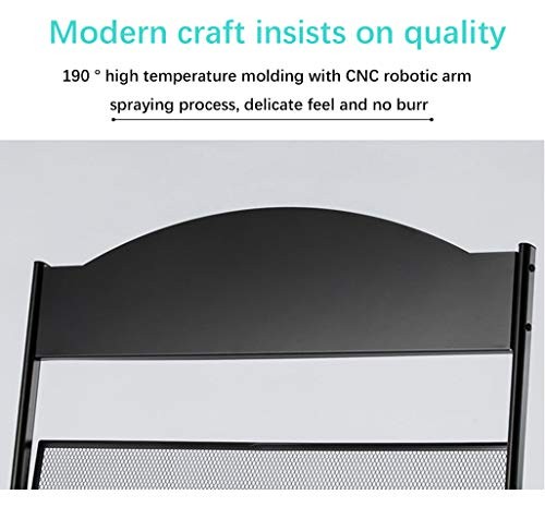 Iron Simple Floor-Standing Magazine Display Rack - Black